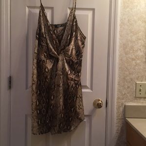 Misguided plus size Snakeskin mini dress